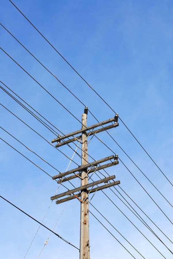 Wooden electrical pole stock photo. Image of environment 33199354