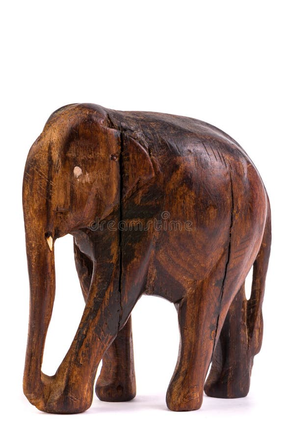 Wooden elephant figurine stock photo. Image of statue 56786692