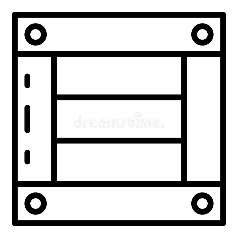 Download Wooden Box Thin Line Icon. Delivery Vector Illustration ...