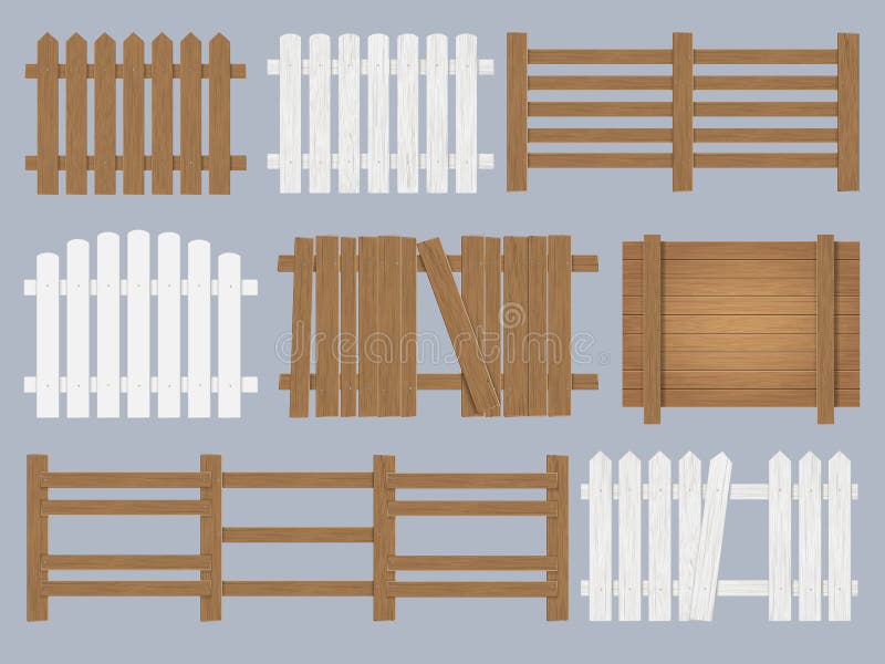 Wooden fence set