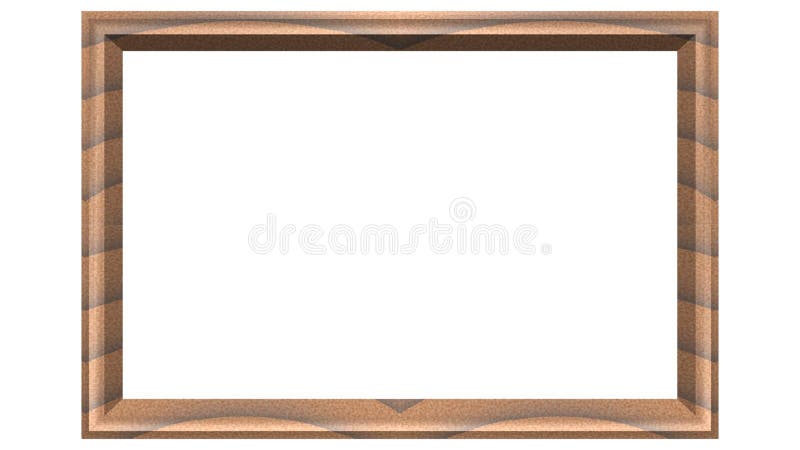 Wooden Frame Classic Rectangle Stock Illustration - Illustration of