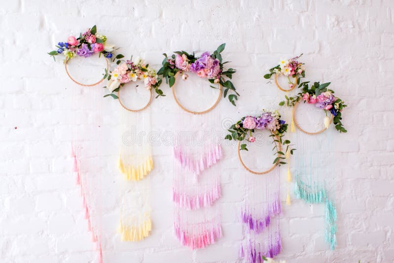 Wooden frame with flowers