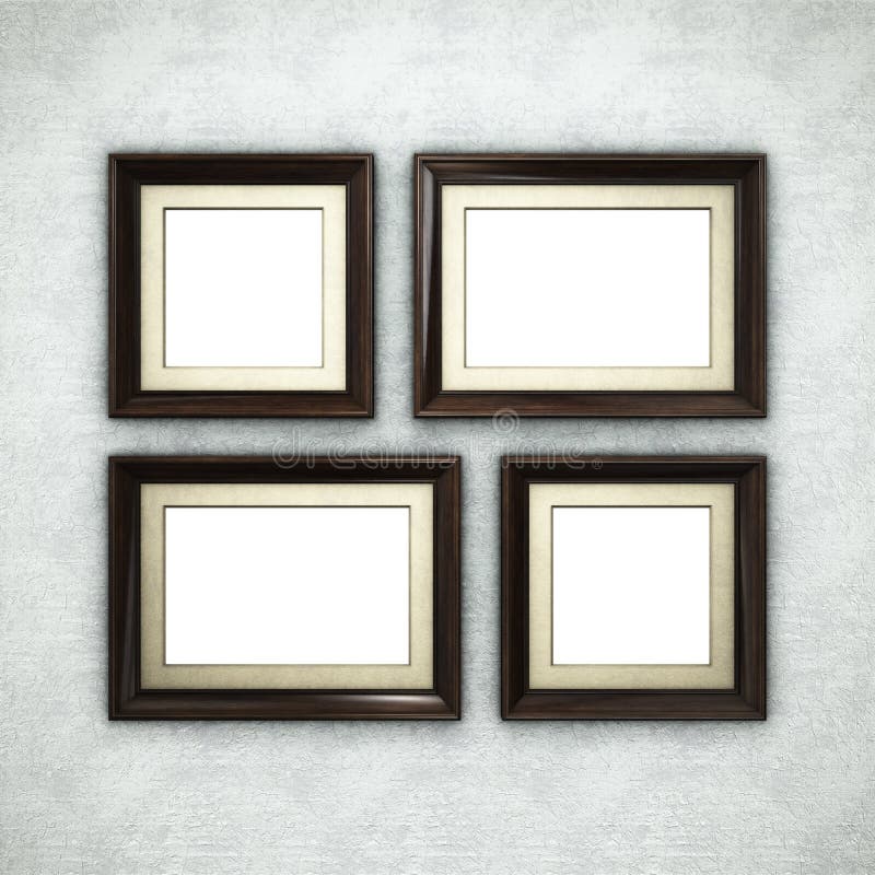 Wooden frame on wallpaper stock photo. Image of clipping 79145532