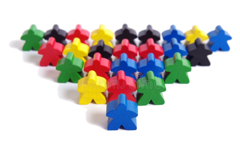 Wooden game figures royalty free stock image