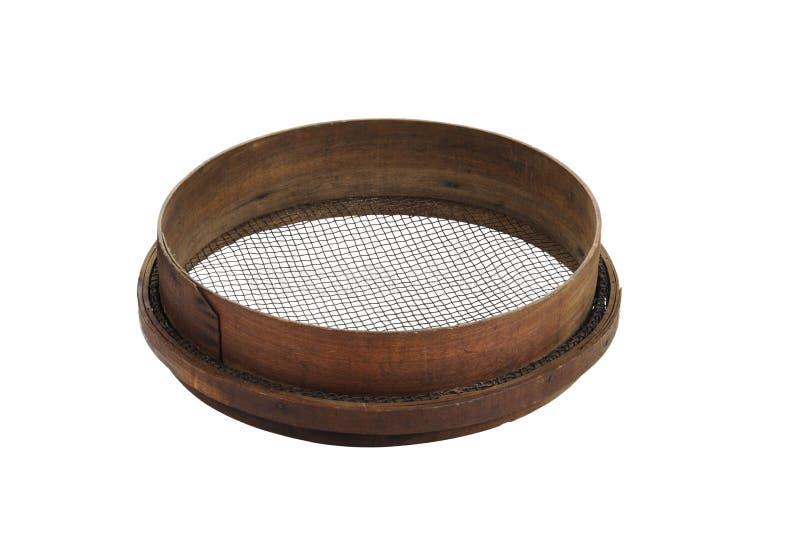 Wooden garden sieve. stock image. Image of potato, equipment 11416351