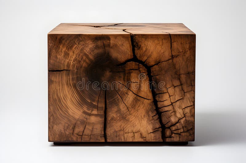 Wooden Geometric Shapes Cube Isolated on a White Background. Stock ...