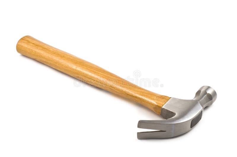 Wooden handle hammer stock image. Image of construction 10800845