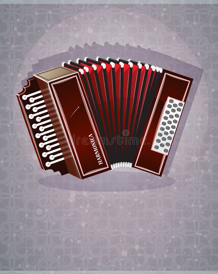 Wooden harmonica stock vector. Illustration of vector - 45483987