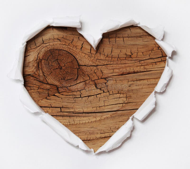 Two Wooden Hearts Placed On A Brown Wood Board. Stock Photo, Picture and  Royalty Free Image. Image 47398764.
