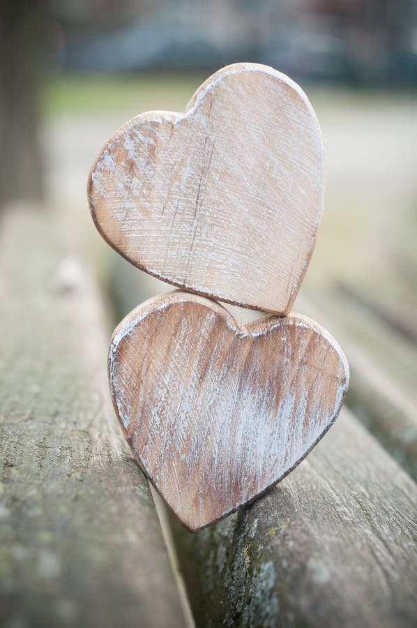 Heart Symbol Wood Bench Park Stock Photos - Free & Royalty-Free
