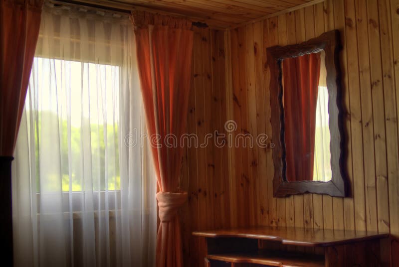 Wooden hut window