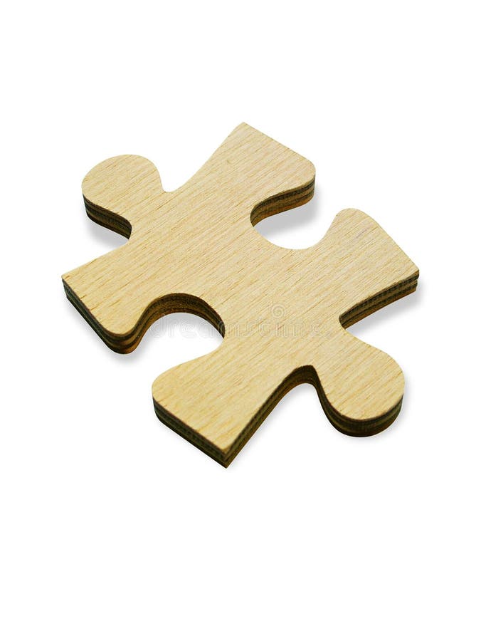 Wooden jigsaw piece stock image. Image of lone, game, indoor 7180283