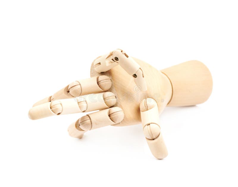 Wooden joint model of hand stock image. Image of artificial 108784205