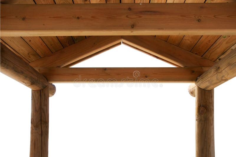 Wooden kiosk roof