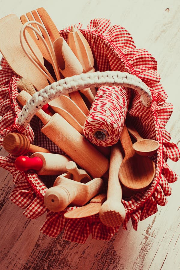 Wooden kitchen utensils stock photo. Image of assorted 62819008