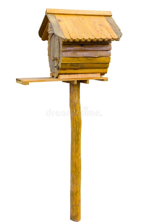 Wooden letter box stock image. Image of bird, nest, roof 28918003