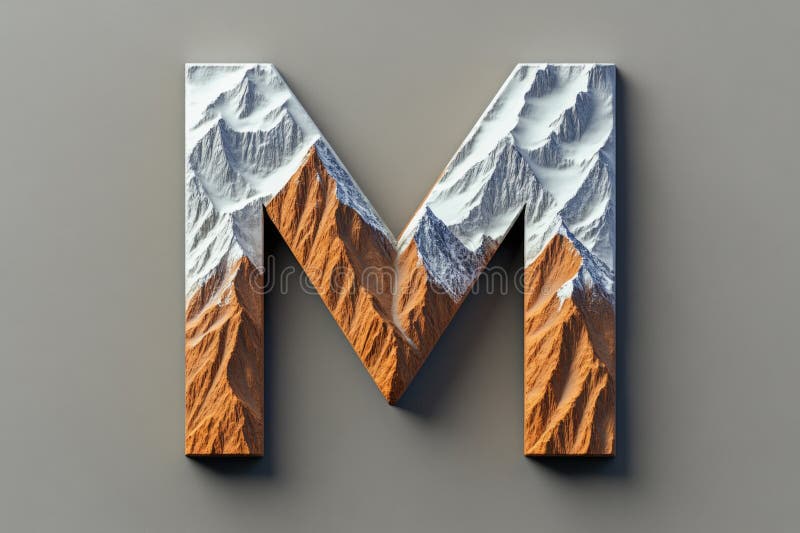 A wooden letter M shape, a unique decorative piece or creative craft project. Alphabet project stock images, royalty-free photos and pictures