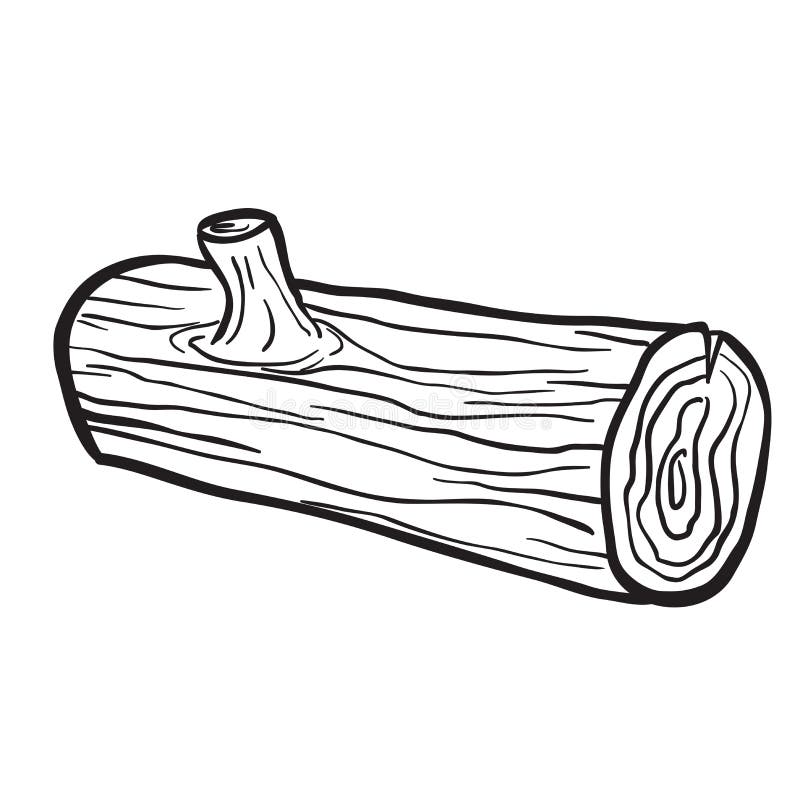 log black and white clipart