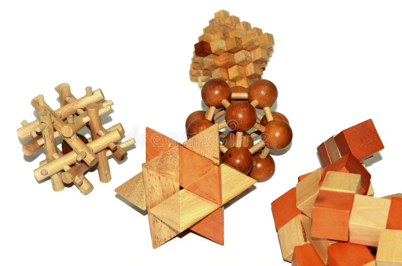 Wooden logic toys royalty free stock photography