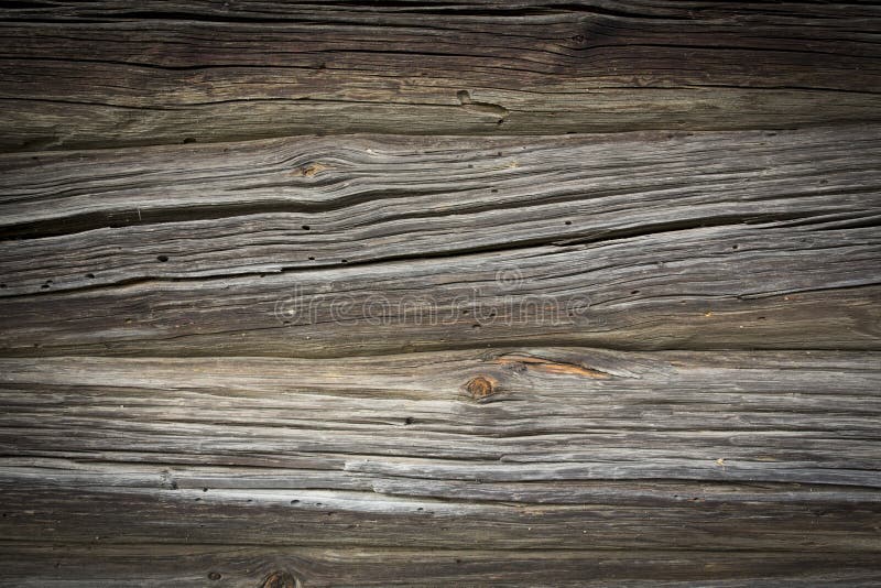 Wooden Logs of an Old House. Close-up. Weathered Natural Gray Wood ...