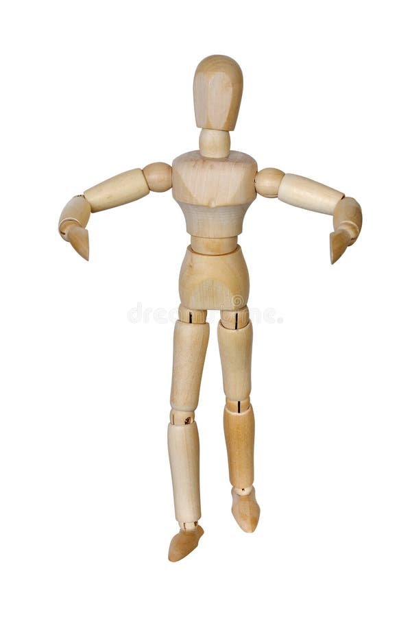 Wooden man with hands stock image. Image of dummy, joint 74882733