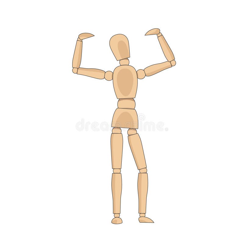 Wood Artist Drawing Mannequin With Silhouette Stock Illustration - Download  Image Now - Artist's Figure, Mannequin, Vector - iStock