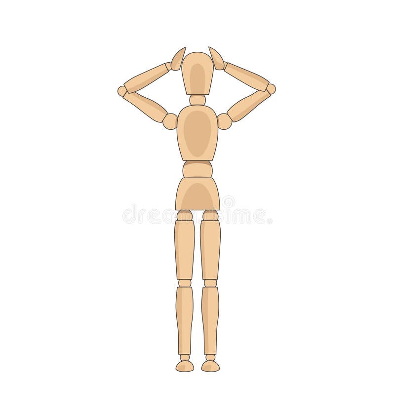 Wooden Man Model, Manikin To Draw Human Body Anatomy Surprised Pose,  Showing Direction. Mannequin Control Dummy Figure Vector Stock Vector -  Illustration of drawing, mannequin: 244629016