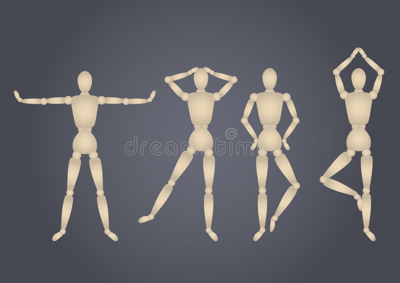 Wooden Mannequin Collection Dummy With Different Poses Cartoon Flat Style  Vector Illustration Isolated On White Background Stock Illustration -  Download Image Now - iStock