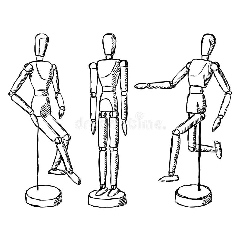 Artist Wooden Manikin Mannequin Sketching Lay Figure Drawing Model Aid  Human Figure Artist Draw Painting Model