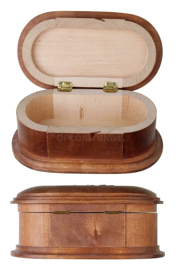 Wooden mass production jewelry box. royalty free stock images Wooden mass production jewelry box. royalty free stock images