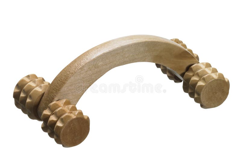 Wooden massage roller