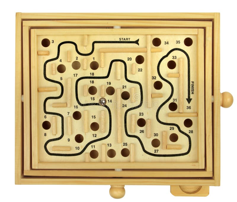 Wooden Maze Game stock image. Image of course, game, dexterity 23227315