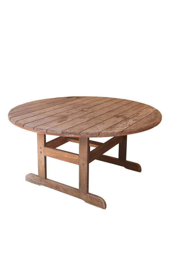 Wooden Outdoor Table Made from Tree Stumps and Pallets with Two Benches