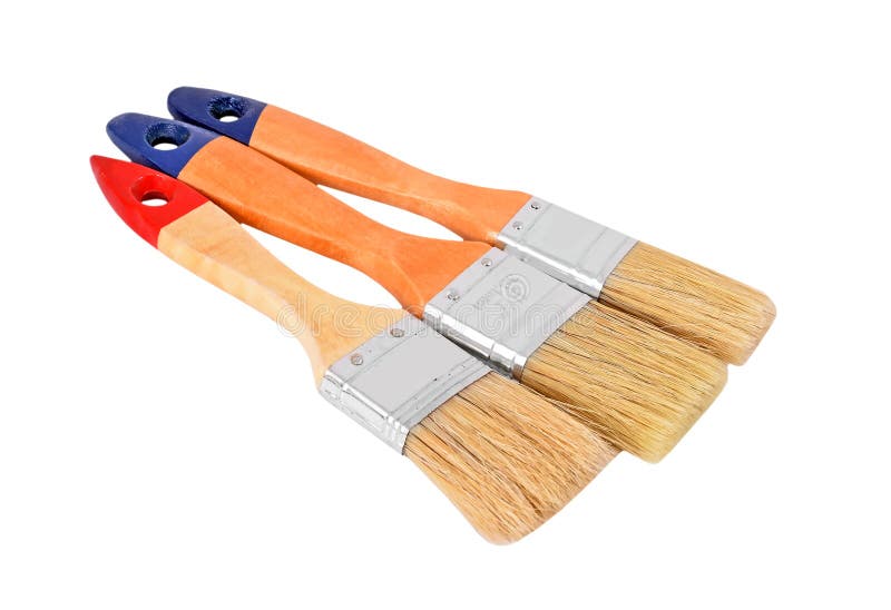 Wooden paint brush stock photo. Image of object, paint 28346700