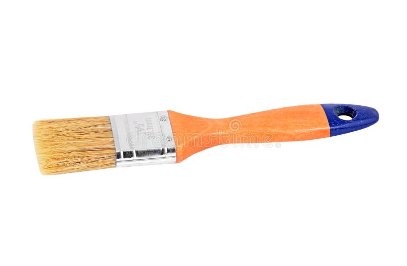 Wooden paint brush stock photo. Image of paint, object 28346702