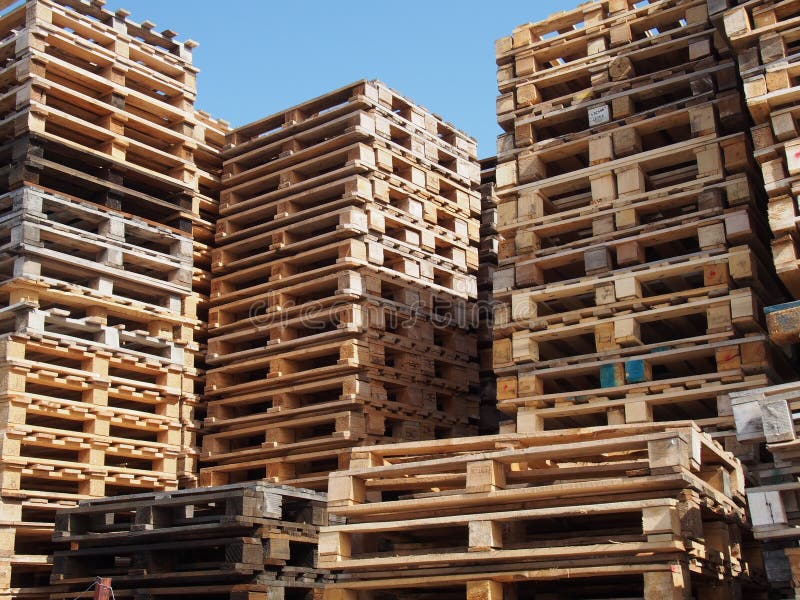 Wooden pallets stock photo. Image of ground, stack, objectsequipment