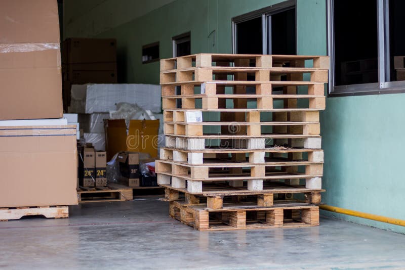 The Wooden Pallets, Pallets Ready for Use Stock Photo Image of order