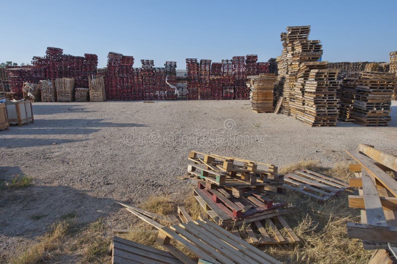 Wooden Pallets Storage Yard Stock Photo Image of wooden, storage