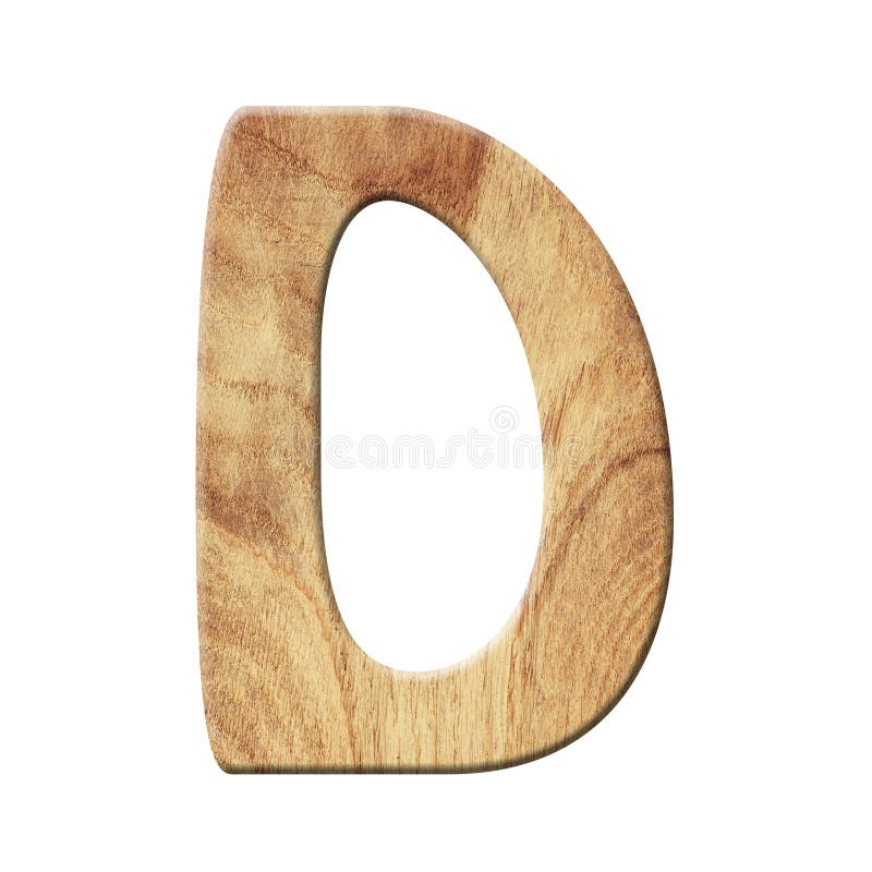 Wooden Parquet Alphabet Letter Symbol - D. Isolated on White Background ...