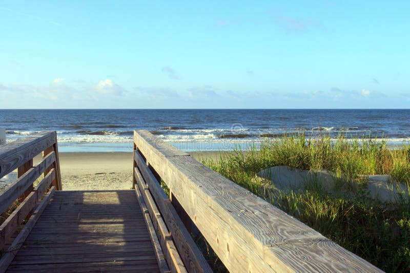 Boardwalk to the beach stock image. Image of sunny, outside - 995953
