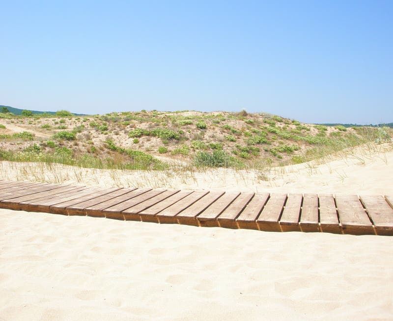 Wooden path to the beach