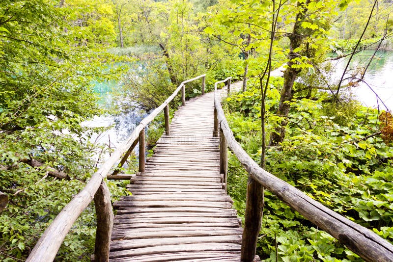 Wooden pathway - Plitvice lakes, Croatia