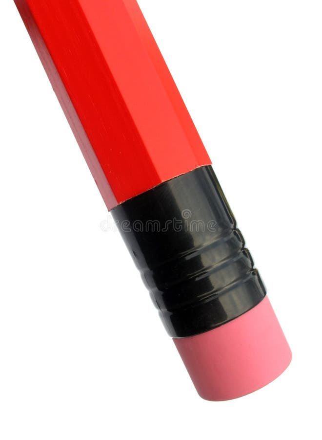 Wooden Pencil with Rubber Eraser Stock Image Image of carbon, isolated 12387467