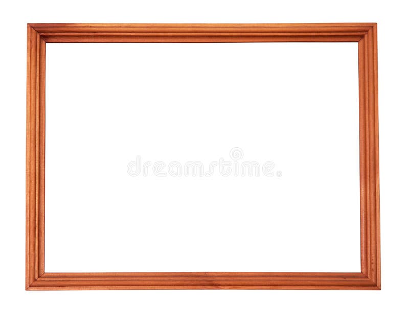 Wooden picture-frame isolated on white background stock photography Wooden picture-frame isolated on white background stock photography