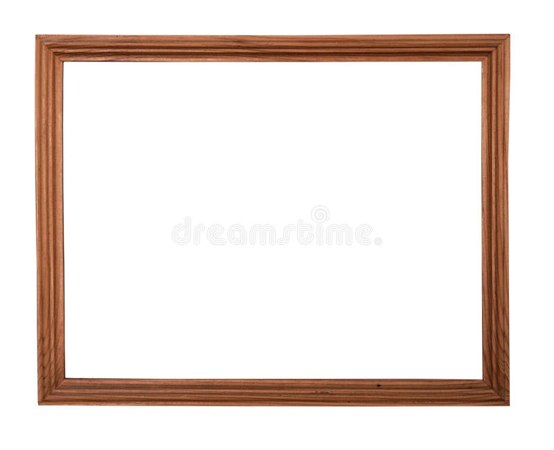 Wooden picture-frame isolated on white background