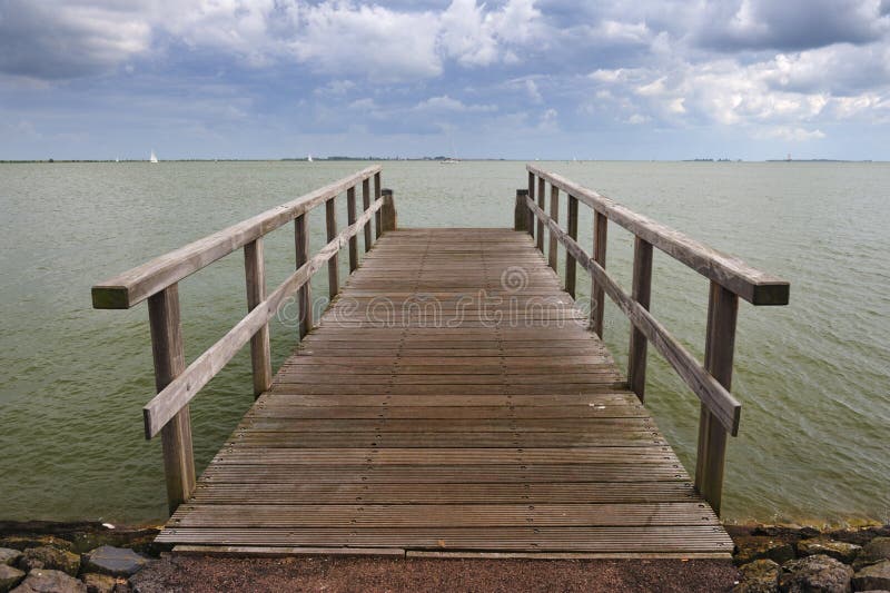 Wooden pier in the Netherlands