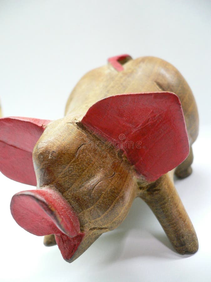 Wooden Pig Picture. Image 89045