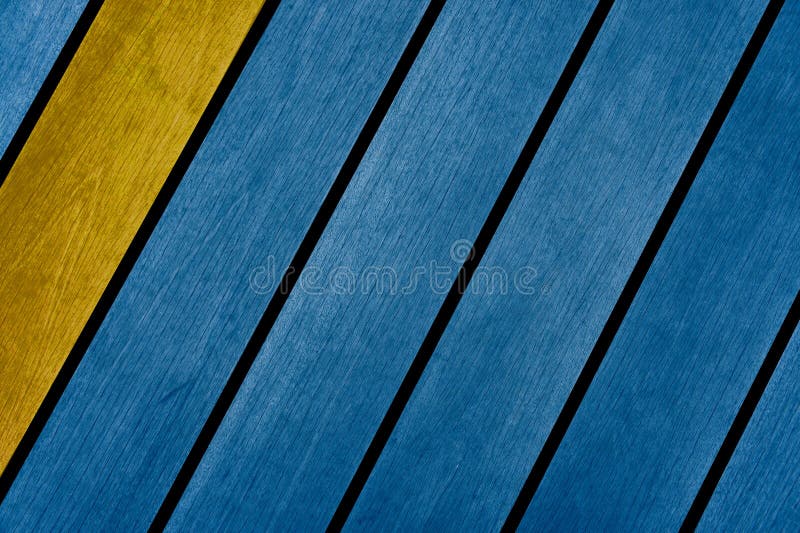 Wooden planks blue yellow