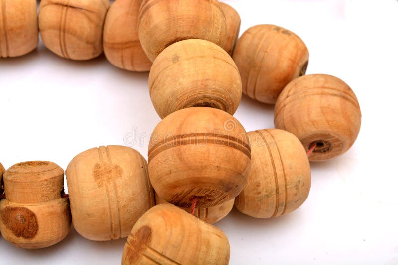Wooden Prayer Beads Isolated on White Stock Photo Image of isolated