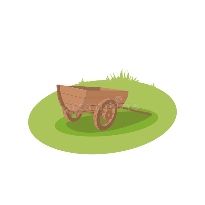 wooden push cart